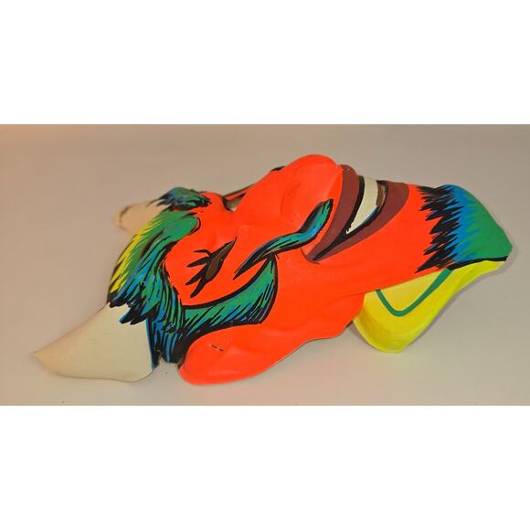 Devil Halloween Mask Black Light Reactive Zest Bar Giveaway 1960s Vacuform - Picture 12 of 15